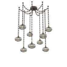 Hammerton SNB0036-09-FB-OS-CH3-E2 - Coppa Multi Light Pendant Multi Port Canopy Flat Bronze