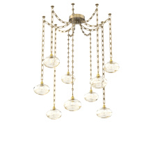 Hammerton SNB0036-09-GB-OA-CH3-E2 - Coppa Multi Light Pendant Multi Port Canopy Gilded Brass