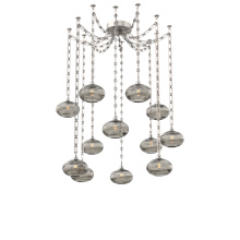 Hammerton SNB0036-12-BS-OS-CH3-E2 - Coppa Multi Light Pendant Multi Port Canopy Beige Silver