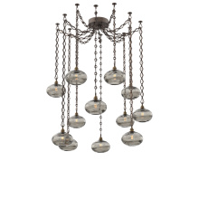 Hammerton SNB0036-12-FB-OS-CH1-E2 - Coppa Multi Light Pendant Multi Port Canopy Flat Bronze
