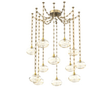 Hammerton SNB0036-12-GB-OA-CH3-E2 - Coppa Multi Light Pendant Multi Port Canopy Gilded Brass