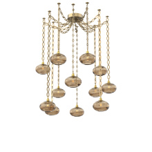 Hammerton SNB0036-12-GB-OB-CH2-E2 - Coppa Multi Light Pendant Multi Port Canopy Gilded Brass