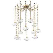Hammerton SNB0036-12-GB-OC-CH1-E2 - Coppa Multi Light Pendant Multi Port Canopy Gilded Brass