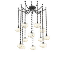 Hammerton SNB0036-12-MB-OA-CH3-E2 - Coppa Multi Light Pendant Multi Port Canopy Matte Black
