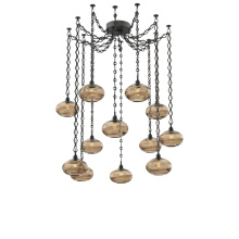Hammerton SNB0036-12-MB-OB-CH1-E2 - Coppa Multi Light Pendant Multi Port Canopy Matte Black