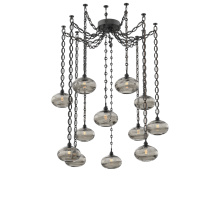 Hammerton SNB0036-12-MB-OS-CH2-E2 - Coppa Multi Light Pendant Multi Port Canopy Matte Black