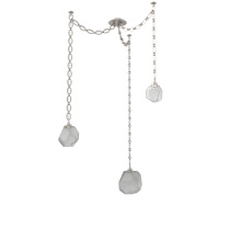 Hammerton SNB0039-03-BS-S-CH2-L1 - Gem Multi Light Pendant Multi Port Canopy Beige Silver
