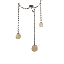 Hammerton SNB0039-03-FB-B-CH2-L1 - Gem Multi Light Pendant Multi Port Canopy Flat Bronze
