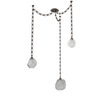 Hammerton SNB0039-03-FB-S-CH3-L3 - Gem Multi Light Pendant Multi Port Canopy Flat Bronze