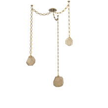 Hammerton SNB0039-03-GB-B-CH2-L1 - Gem Multi Light Pendant Multi Port Canopy Gilded Brass