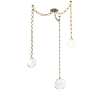 Hammerton SNB0039-03-GB-C-CH2-L3 - Gem Multi Light Pendant Multi Port Canopy Gilded Brass