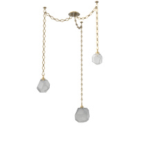 Hammerton SNB0039-03-GB-S-CH1-L3 - Gem Multi Light Pendant Multi Port Canopy Gilded Brass