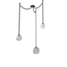 Hammerton SNB0039-03-MB-S-CH2-L1 - Gem Multi Light Pendant Multi Port Canopy Matte Black