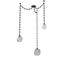 Hammerton SNB0039-03-MB-S-CH3-L3 - Gem Multi Light Pendant Multi Port Canopy Matte Black