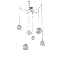 Hammerton SNB0039-06-BS-S-CH2-L3 - Gem Multi Light Pendant Multi Port Canopy Beige Silver
