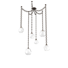 Hammerton SNB0039-06-FB-C-CH2-L1 - Gem Multi Light Pendant Multi Port Canopy Flat Bronze