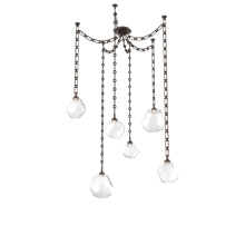 Hammerton SNB0039-06-FB-C-CH3-L1 - Gem Multi Light Pendant Multi Port Canopy Flat Bronze