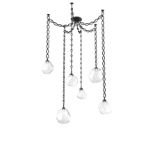 Hammerton SNB0039-06-MB-C-CH2-L3 - Gem Multi Light Pendant Multi Port Canopy Matte Black
