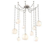 Hammerton SNB0039-09-BS-A-CH3-L3 - Gem Multi Light Pendant Multi Port Canopy Beige Silver