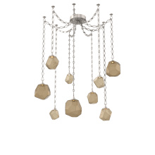 Hammerton SNB0039-09-BS-B-CH1-L3 - Gem Multi Light Pendant Multi Port Canopy Beige Silver
