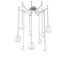 Hammerton SNB0039-09-BS-C-CH2-L3 - Gem Multi Light Pendant Multi Port Canopy Beige Silver