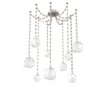 Hammerton SNB0039-09-BS-C-CH3-L3 - Gem Multi Light Pendant Multi Port Canopy Beige Silver