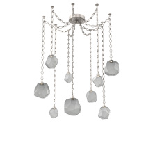Hammerton SNB0039-09-BS-S-CH1-L1 - Gem Multi Light Pendant Multi Port Canopy Beige Silver