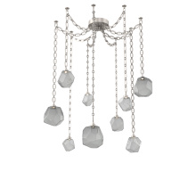 Hammerton SNB0039-09-BS-S-CH2-L3 - Gem Multi Light Pendant Multi Port Canopy Beige Silver