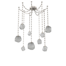 Hammerton SNB0039-09-BS-S-CH3-L1 - Gem Multi Light Pendant Multi Port Canopy Beige Silver