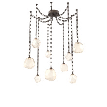 Hammerton SNB0039-09-FB-A-CH3-L3 - Gem Multi Light Pendant Multi Port Canopy Flat Bronze