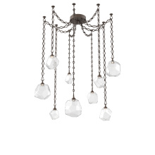 Hammerton SNB0039-09-FB-C-CH1-L3 - Gem Multi Light Pendant Multi Port Canopy Flat Bronze
