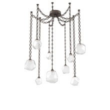 Hammerton SNB0039-09-FB-C-CH2-L3 - Gem Multi Light Pendant Multi Port Canopy Flat Bronze