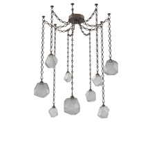 Hammerton SNB0039-09-FB-S-CH1-L3 - Gem Multi Light Pendant Multi Port Canopy Flat Bronze