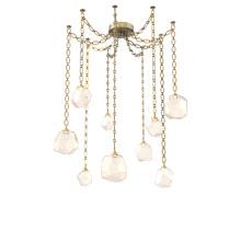 Hammerton SNB0039-09-GB-A-CH2-L3 - Gem Multi Light Pendant Multi Port Canopy Gilded Brass