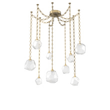 Hammerton SNB0039-09-GB-C-CH1-L3 - Gem Multi Light Pendant Multi Port Canopy Gilded Brass