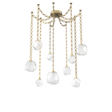 Hammerton SNB0039-09-GB-C-CH2-L1 - Gem Multi Light Pendant Multi Port Canopy Gilded Brass
