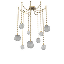 Hammerton SNB0039-09-GB-S-CH3-L3 - Gem Multi Light Pendant Multi Port Canopy Gilded Brass