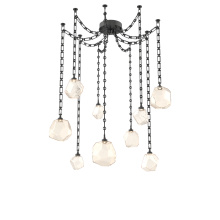Hammerton SNB0039-09-MB-A-CH3-L1 - Gem Multi Light Pendant Multi Port Canopy Matte Black