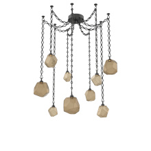 Hammerton SNB0039-09-MB-B-CH1-L3 - Gem Multi Light Pendant Multi Port Canopy Matte Black