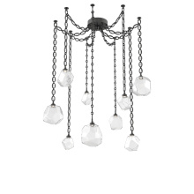Hammerton SNB0039-09-MB-C-CH2-L1 - Gem Multi Light Pendant Multi Port Canopy Matte Black