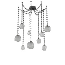 Hammerton SNB0039-09-MB-S-CH1-L3 - Gem Multi Light Pendant Multi Port Canopy Matte Black