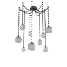 Hammerton SNB0039-09-MB-S-CH2-L3 - Gem Multi Light Pendant Multi Port Canopy Matte Black
