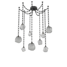 Hammerton SNB0039-09-MB-S-CH3-L3 - Gem Multi Light Pendant Multi Port Canopy Matte Black