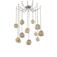 Hammerton SNB0039-12-BS-B-CH3-L3 - Gem Multi Light Pendant Multi Port Canopy Beige Silver