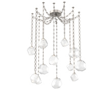 Hammerton SNB0039-12-BS-C-CH2-L3 - Gem Multi Light Pendant Multi Port Canopy Beige Silver