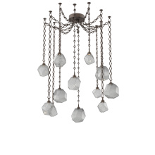 Hammerton SNB0039-12-FB-S-CH1-L1 - Gem Multi Light Pendant Multi Port Canopy Flat Bronze