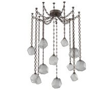Hammerton SNB0039-12-FB-S-CH2-L1 - Gem Multi Light Pendant Multi Port Canopy Flat Bronze