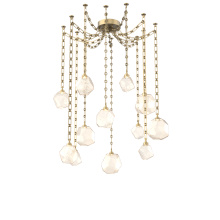 Hammerton SNB0039-12-GB-A-CH3-L1 - Gem Multi Light Pendant Multi Port Canopy Gilded Brass