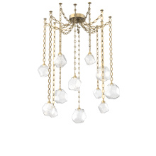 Hammerton SNB0039-12-GB-C-CH2-L1 - Gem Multi Light Pendant Multi Port Canopy Gilded Brass
