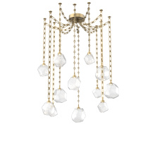 Hammerton SNB0039-12-GB-C-CH3-L3 - Gem Multi Light Pendant Multi Port Canopy Gilded Brass